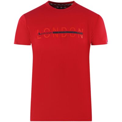 Aquascutum London 1851 Split Logo Red T-Shirt M Aquascutum London 1851 Split Logo Red T-Shirt M