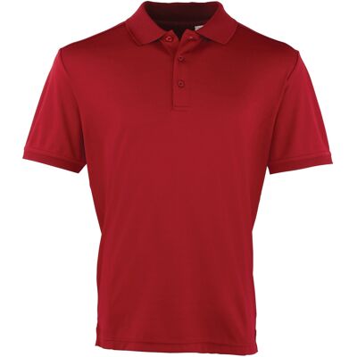 Premier Heren Coolchecker Pique korte mouw Polo T-Shirt (Bourgondië) 2XL Premier Heren Coolchecker Pique korte mouw Polo T-Shirt (Bourgondië) 2XL