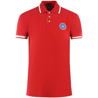 Aquascutum London Embroidered Badge Red Polo Shirt M Aquascutum London Embroidered Badge Red Polo Shirt M