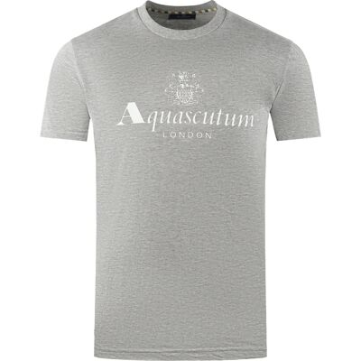 Aquascutum London Aldis Brand Logo Grey T-Shirt L Aquascutum London Aldis Brand Logo Grey T-Shirt L