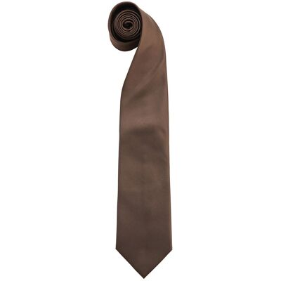 Premier Heren Kleuren Mode Stropdas (Bruin) One Size Premier Heren Kleuren Mode Stropdas (Bruin) One Size