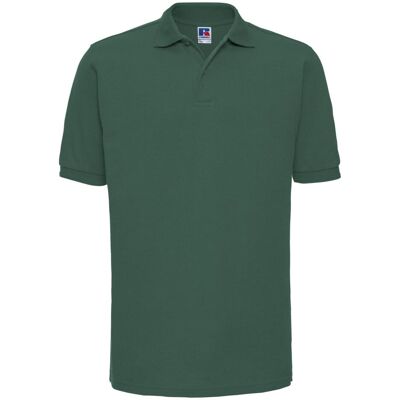 Russell Athletic Russell Heren Ripple Collar & Manchet Poloshirt met korte mouwen (Fles groen) 6XL Russell Athletic Russell Heren Ripple Collar & Manchet Poloshirt met korte mouwen (Fles groen) 6XL