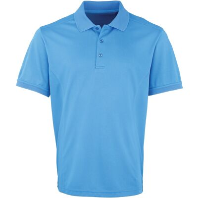 Premier Heren Coolchecker Pique korte mouw Polo T-Shirt (Saffier) XL Premier Heren Coolchecker Pique korte mouw Polo T-Shirt (Saffier) XL