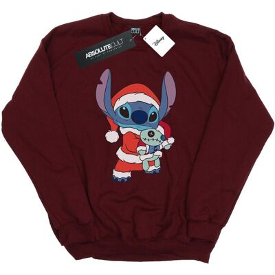 Disney Heren Lilo en Stitch Kerst Sweatshirt (Bourgondië) 2XL Disney Heren Lilo en Stitch Kerst Sweatshirt (Bourgondië) 2XL