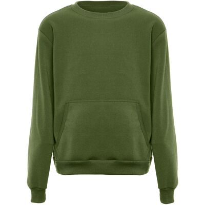 Mo Sweatshirt Heren olijf L Mo Sweatshirt Heren olijf L