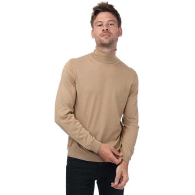 Heren Hugo Boss Slim Fit Rollneck Sweatshirt in Beige L Heren Hugo Boss Slim Fit Rollneck Sweatshirt in Beige L