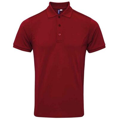 Premier Heren Coolchecker Plus Piqu Polo Shirt (Bourgondië) 4XL Premier Heren Coolchecker Plus Piqu Polo Shirt (Bourgondië) 4XL