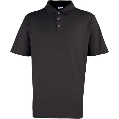Premier Heren Stoeterij Zwaarlijvige Gewone Pique Polo Shirt (Zwart) XL Premier Heren Stoeterij Zwaarlijvige Gewone Pique Polo Shirt (Zwart) XL