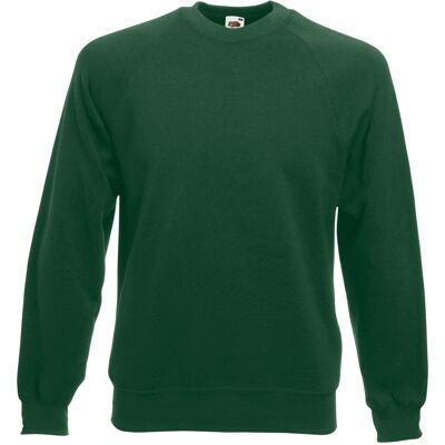 Fruit Of The Loom Heren Raglan Mouwen Belcoro® Sweatshirt (Bottle Groen) S Fruit Of The Loom Heren Raglan Mouwen Belcoro® Sweatshirt (Bottle Groen) S