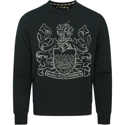 Aquascutum Grote Aldis Logo Zwarte Sweatshirt XL Aquascutum Grote Aldis Logo Zwarte Sweatshirt XL