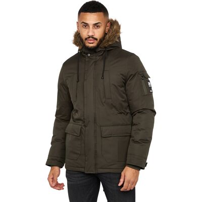 Crosshatch Heren Parkmoore Parka (Donkere Olijf) XL Crosshatch Heren Parkmoore Parka (Donkere Olijf) XL