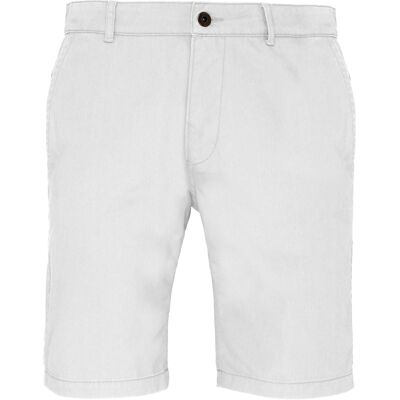 Asquith & Fox Heren Casual Chino Shorts (Wit) L Asquith & Fox Heren Casual Chino Shorts (Wit) L