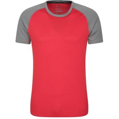 Mountain Warehouse Endurance ademend T-shirt heren (Rood/Grijs) 2XS Mountain Warehouse Endurance ademend T-shirt heren (Rood/Grijs) 2XS