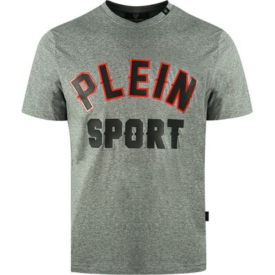 Plein Sport Bloklogo Grijze T-Shirt XL Plein Sport Bloklogo Grijze T-Shirt XL