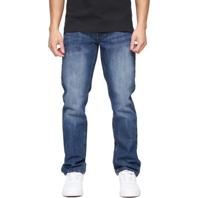 Crosshatch Heren New Techno Denim Jeans met reliëf (Stone Wash) 34 Normaal Crosshatch Heren New Techno Denim Jeans met reliëf (Stone Wash) 34 Normaal