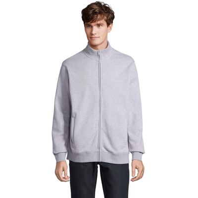 SOLS Cooper Full Zip jas voor volwassenen (Grijze Melange) 4XL SOLS Cooper Full Zip jas voor volwassenen (Grijze Melange) 4XL