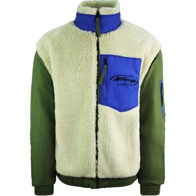 Puma x Attempt Sherpa Bomber Zip Up Olive Beige Herenjas 598257 75 XS Puma x Attempt Sherpa Bomber Zip Up Olive Beige Herenjas 598257 75 XS