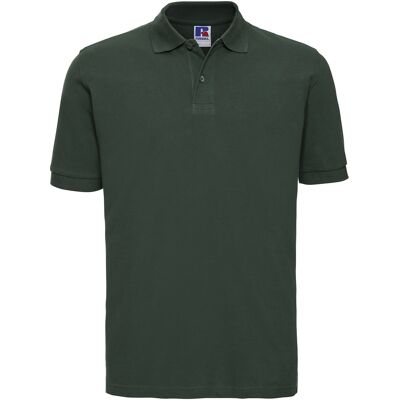 Russell Athletic Russell Heren Klassiek Piqué Katoenen Polo Shirt (Fles groen) L Russell Athletic Russell Heren Klassiek Piqué Katoenen Polo Shirt (Fles groen) L