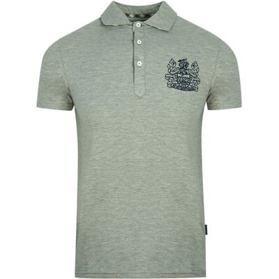 Aquascutum Aldis Crest Logo grijs poloshirt op de borst M Aquascutum Aldis Crest Logo grijs poloshirt op de borst M