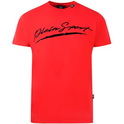 Plein Sport Brand Signature Logo Red T-Shirt L Plein Sport Brand Signature Logo Red T-Shirt L
