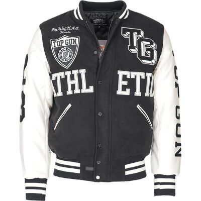 Top Gun college jas TG23001 in een mix van materialen 2XL Top Gun college jas TG23001 in een mix van materialen 2XL