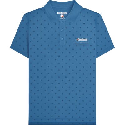 Lambretta Heren Premium Target All-Over Print Big & Tall Polo Shirt (Donkerblauw/Navy) 5XL Lambretta Heren Premium Target All-Over Print Big & Tall Polo Shirt (Donkerblauw/Navy) 5XL