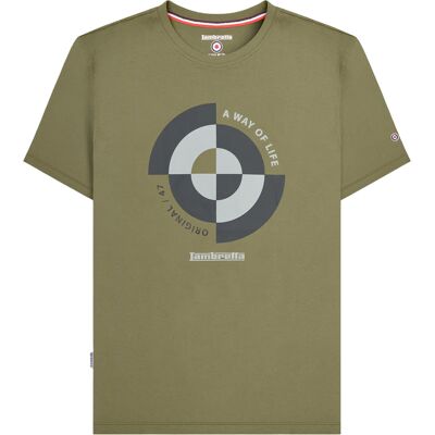 Lambretta Heren Target Kwadrant Groot & Lang T-Shirt (Khaki) 4XL Lambretta Heren Target Kwadrant Groot & Lang T-Shirt (Khaki) 4XL