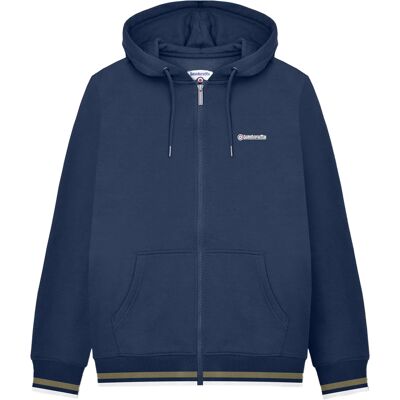 Lambretta Heren AW24 Volledige Rits Hoodie (Marineblauw/Kaki Groen) 4XL Lambretta Heren AW24 Volledige Rits Hoodie (Marineblauw/Kaki Groen) 4XL