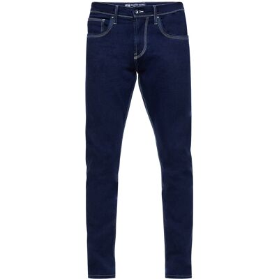 Rusty Neal Donkerblauwe jeansbroek "MELVIN" slim fit katoen-stretch 31/34 Rusty Neal Donkerblauwe jeansbroek "MELVIN" slim fit katoen-stretch 31/34