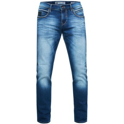 Rusty Neal Jeansbroek "TOYAMA" Regular Fit met contrastnaad 30/32 Rusty Neal Jeansbroek "TOYAMA" Regular Fit met contrastnaad 30/32
