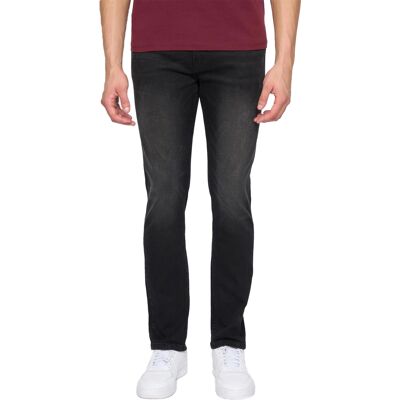 Duck and Cover Heren Overburg Tapered Jeans (Zwart) 32 Lang Duck and Cover Heren Overburg Tapered Jeans (Zwart) 32 Lang