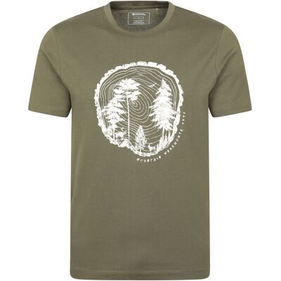 Mountain Warehouse Heren Off The Beaten Track T-Shirt (Khaki Groen) XS Mountain Warehouse Heren Off The Beaten Track T-Shirt (Khaki Groen) XS