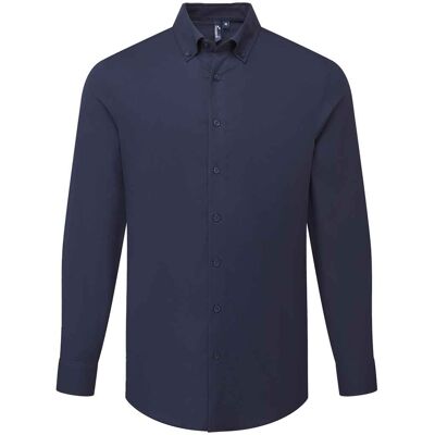 Premier Heren Supreme Oxford Formeel Overhemd Met Lange Mouwen (Marine) S Premier Heren Supreme Oxford Formeel Overhemd Met Lange Mouwen (Marine) S
