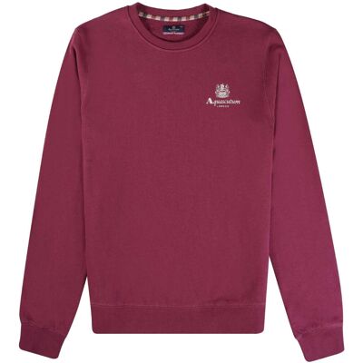 Aquascutum Active Small Logo Bordeaux Sweatshirt S Aquascutum Active Small Logo Bordeaux Sweatshirt S
