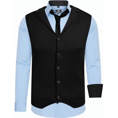 Rusty Neal Driedelig pak met overhemd, vest en stropdas 6XL Rusty Neal Driedelig pak met overhemd, vest en stropdas 6XL