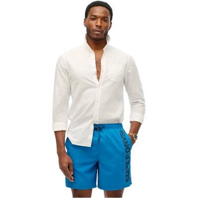Superdry heren zwempak met grafische print, maat 17 M Superdry heren zwempak met grafische print, maat 17 M