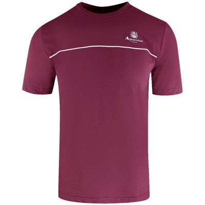 Aquascutum Active Piping Design Bordeauxrood T-shirt M Aquascutum Active Piping Design Bordeauxrood T-shirt M