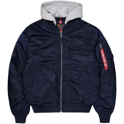 alpha industries MA-1 Zip Hood Back Embroidery Bomber Jacket S alpha industries MA-1 Zip Hood Back Embroidery Bomber Jacket S