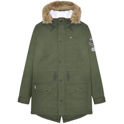 Lambretta Heren Sherpa gevoerde Parka (Kaki Groen) 4XL Lambretta Heren Sherpa gevoerde Parka (Kaki Groen) 4XL