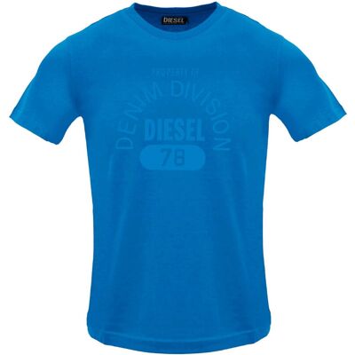 Diesel Monotone Property Of Denim Division Logo Blauw Saffier T-shirt M Diesel Monotone Property Of Denim Division Logo Blauw Saffier T-shirt M