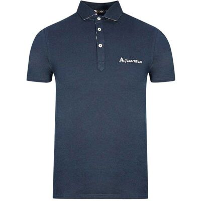 Aquascutum Unisex Volwassen Handtekening Logo Polo Shirt (Marineblauw) M Aquascutum Unisex Volwassen Handtekening Logo Polo Shirt (Marineblauw) M