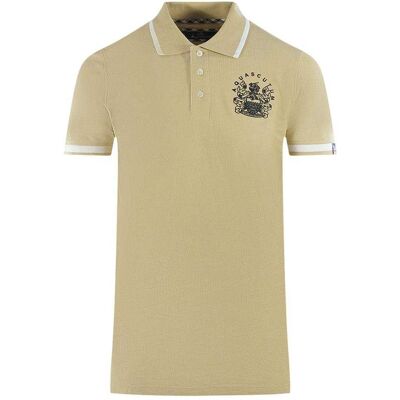 Aquascutum Unisex Volwassen Aldis Tipped Polo Shirt (Beige) S Aquascutum Unisex Volwassen Aldis Tipped Polo Shirt (Beige) S