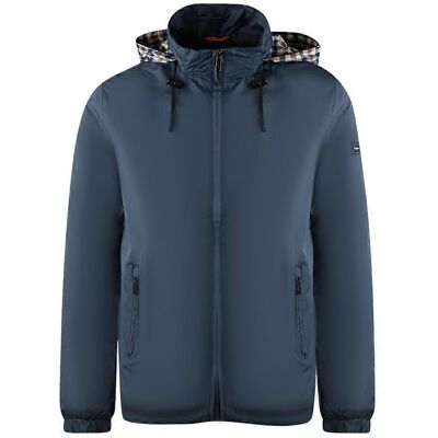 Aquascutum Heren Effen Lichtgewicht Verborgen Capuchonjas (Navy) S Aquascutum Heren Effen Lichtgewicht Verborgen Capuchonjas (Navy) S