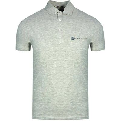Aquascutum Unisex Volwassen Aldis Block Logo Polo Shirt (Grijs) M Aquascutum Unisex Volwassen Aldis Block Logo Polo Shirt (Grijs) M