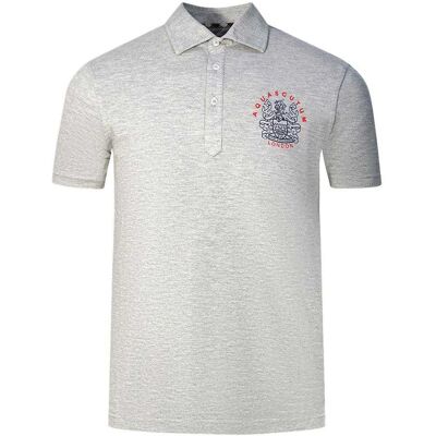 Aquascutum Unisex Volwassen Aldis Londen Logo Polo Shirt (Grijs) S Aquascutum Unisex Volwassen Aldis Londen Logo Polo Shirt (Grijs) S