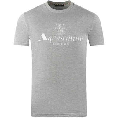 Aquascutum Heren Londen Aldis Logo T-Shirt (Grijs) M Aquascutum Heren Londen Aldis Logo T-Shirt (Grijs) M