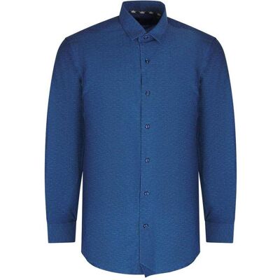 Aquascutum Heren Textuur Langsleeve Overhemd (Donkerblauw) M Aquascutum Heren Textuur Langsleeve Overhemd (Donkerblauw) M