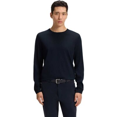 Heren Boss Leno-P Knit Crewneck Sweater in Donkerblauw 2XL Heren Boss Leno-P Knit Crewneck Sweater in Donkerblauw 2XL