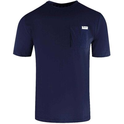 Aquascutum Heren Logo borstzak T-shirt (Marine) XL Aquascutum Heren Logo borstzak T-shirt (Marine) XL