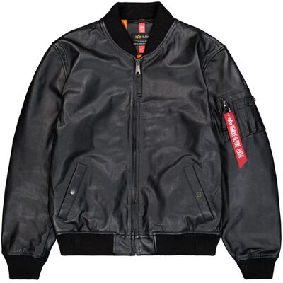 alpha industries MA-1 Leather LF Bomber Jacket S alpha industries MA-1 Leather LF Bomber Jacket S